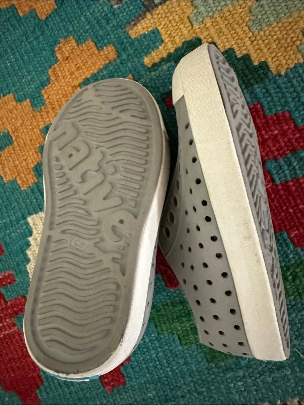Native Kids Slip-On Water Shoes in Light Gray